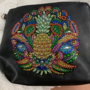 bedazzled hand bag